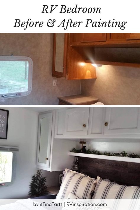 Camper Reno Before And After, Camper Remodel Before And After, Lightbulb Diy, Desert Trailer, Travel Trailer Renovation, Diy Travel Trailer, Trailer Redo, Before And After Painting, Camper Renovations