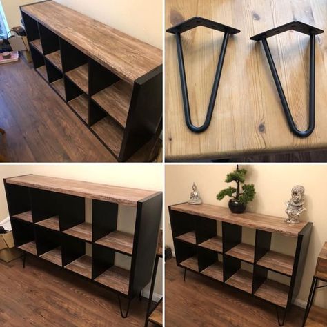 The unit had a total revamp Ikea Storage Units, Diy Cube Storage, Ikea Cubes, Home Inspo Minimalism, Ikea Furniture Hacks, Cube Shelves, Cabinets Diy, Kallax Ikea, Ikea Storage