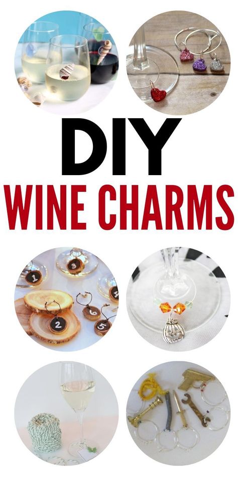 DIY Wine Charm Tutorials| Gift Ideas for Wine Lovers| Best Wine Charms| How to Make Your Own Wine Charm| Wine and Gifts| #wine #winecharm #DIY #giftideas Wine Charm Display Ideas, Wine Charms Diy, Homemade Gift Idea, Wine Bottle Charms, Make Your Own Wine, Diy Pom Pom, Diy Chalkboard, Best Wine, Bottle Charms