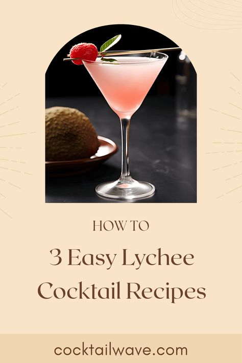 Discover how to mix up 3 refreshing lychee cocktails in no time! From the delightful Lychee Martini that melds sweet and floral notes to the invigorating Lychee Soju and the exotic China Martini, these recipes are perfect for your next gathering or a chill evening at home. Each cocktail brings a special twist to bar favorites with the unique flavor of lychee fruit Lychee Cocktail Recipe, Lychee Martini Recipe Easy, Martini Lychee, Lychee Martini Recipe, Martini Recipes Easy, Lychee Cocktail, Soju Cocktail, French Cocktails, Lychee Martini