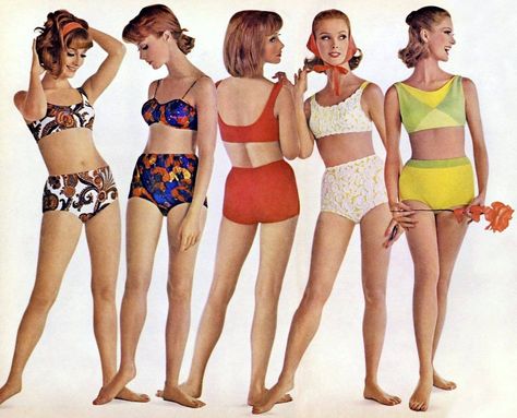 Fashion Ads, Vintage Bathing Suits, Striped Two Piece, Vintage Swim, Vintage Swimsuit, Retro Swimsuit, Look Retro, Vintage Swimwear, Vintage Swimsuits