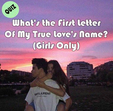 What’s the First Letter Of My True Love’s Name? (Girls Only) Soulmate Letters, What Does My Soulmate Look Like Quiz, How To Get A Valentine, Soulmate Initials Quiz, When Will I Get A Boyfriend Quiz, Love Test Quiz, True Love Quiz, Love Quizzes, Buzzfeed Quizzes Love