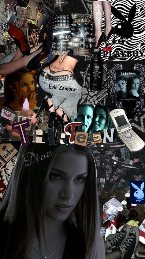 Evie Zamora Evie Thirteen Hair, Emo 2000s Wallpaper, Thirteen Movie Evie, Evie Zamora Aesthetic, Evie Zamora Outfit, 2000s Baddie Aesthetic, Evie Thirteen, Thirteen Movie Outfits, Thirteen Wallpaper