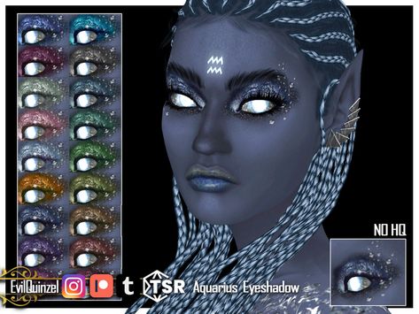 Sims 4 Mermaid Makeup, Sims 4 Mermaid Outfit, Sims 4 Cc Astrology, Sims 4 Avatar Navi Cc, Sims 4 Siren Cc, Sims 4 Avatar, Ts4 Makeup, Mermaid Water, Galaxy Makeup