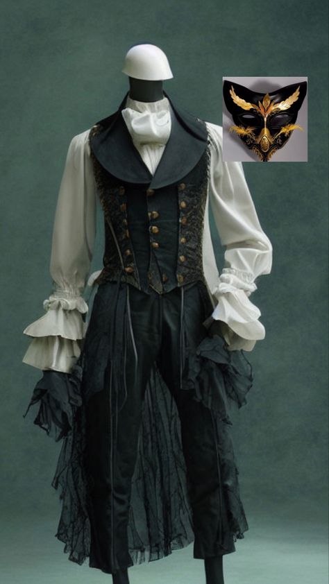 Pirate inspired Halloween masquerade suit Male Masquerade Outfit, Masquerade Suit, Masquerade Outfit Ideas, Masquerade Men, Masquerade Outfit, Masquerade Prom, Pirate Outfit, Crazy Ideas, Photos Of People