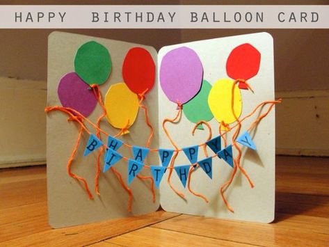 DIY Birthday Cards - Happy Birthday Balloons - Easy and Cheap Handmade Birthday Cards To Make At Home - Cute Card Projects With Step by Step Tutorials are Perfect for Birthdays for Mom, Dad, Kids and Adults - Pop Up and Folded Cards, Creative Gift Card Holders and Fun Ideas With Cake http://diyjoy.com/diy-birthday-cards Creative Birthday Cards, Homemade Birthday, Birthday Card Craft, Homemade Birthday Cards, Birthday Crafts, Diy And Crafts Sewing, Happy Birthday Balloons, Birthday Cards Diy, Happy Birthday Images