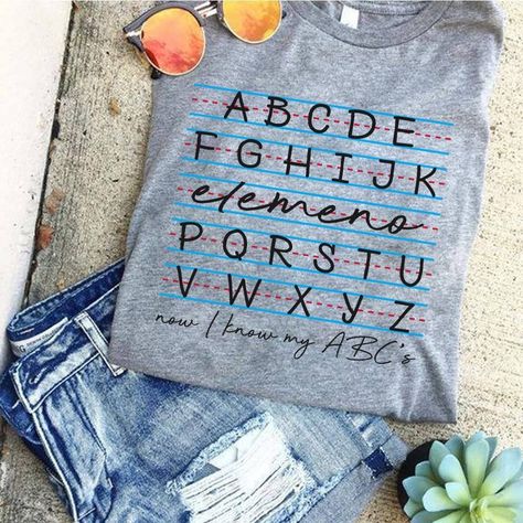 Alphabet Shirt For Teachers, Marker Name Art, T Shirt Design For Teachers, Teachers Shirts Ideas, Teacher Appreciation Tshirt, Personalized Teacher Shirt, Simple Teacher Shirts, Headstart Teacher Shirts, Daycare Tshirt Ideas