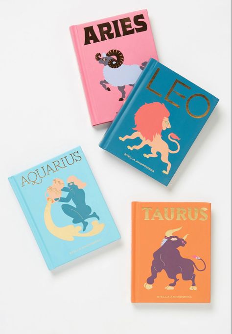 Coffee table book. Colorful books. Astrology books. Anthropologie decor. Anthropologie Book. Home Decor. Colorful Home Decor. Leo And Aquarius, Pisces And Aquarius, Aries And Leo, Astrology Books, Zodiac Book, Sagittarius And Capricorn, Astrology Gift, Taurus And Gemini, Unique Book