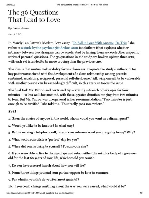 The 36 Questions That Lead To Love, Questions That Lead To Love, 36 Questions To Fall In Love List, Nyt 36 Questions To Fall In Love, 35 Questions To Fall In Love, Fall In Love Questions, New York Times 36 Questions, Questions To Make You Fall In Love, Question To Fall In Love