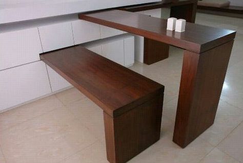 Desk and bench for boys room - instead of solid ends, make legs so you can still use those areas for drawers? Modern Konyhatervezés, Desain Pantry, Modern Kitchen Design Black, Kabinet Dapur, Folding Walls, Space Saving Kitchen, Modern Kitchen Design Luxury 2020, Kitchen Design Modern White, Modern Kitchen Design Luxury