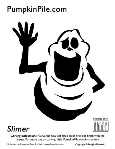 Slimer Pumpkin Stencil, Slimer Pumpkin Carving, Slimer Pumpkin, Ghostbusters Pumpkin, Pumpkin Carving Template, Ghostbusters Slimer, Halloween Pumpkin Stencils, Pumpkin Stencils, Labu Halloween