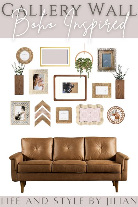 12 Piece boho gallery wall collection Modern Boho Gallery Wall, Boho Living Room Gallery Wall, Collage Wall Ideas Living Room, Boho Wall Collage Ideas, Boho Photo Wall Ideas, Boho Gallery Wall Ideas, Wall Design Modern Living Room, Boho Gallery Wall Living Room, Living Room Collage Wall Ideas