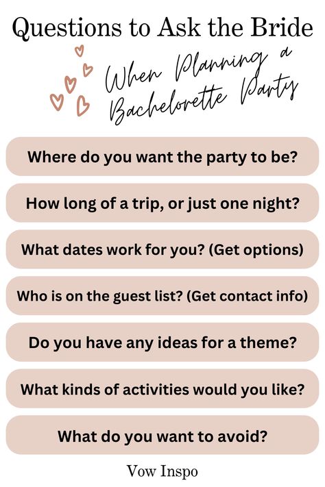 Here's When You Should Plan a Bachelorette Party - Vow Inspo Plan A Bachelorette Party, Bach Party, Perfect Timing, Guest List, Questions To Ask, Plan A, First Night, Work On Yourself, Bachelorette Party