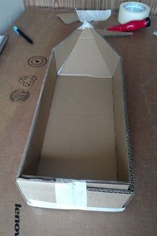 AHOY! Cardboard Boat for Racing : 9 Steps (with Pictures) - Instructables Cardboard Sailboat Diy, Cardboard Box Boats Diy, How To Build A Cardboard Boat, Cardboard Boat Regatta, Cardboard Regatta Boat Ideas, Cardboard Canoe Diy, Boat Out Of Cardboard Boxes, Boat Diy Ideas, Cardboard Boat Ideas