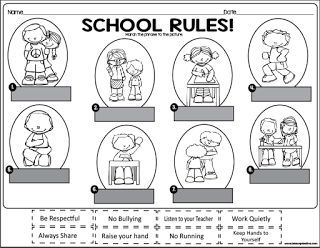 This is an awesome activity to use during the first week of school. You can use it as morning work or as a group activity as you are going over school rules for your class. Be sure to download it here School Rules Activities, Friendship Lessons, Esl Printables, Rules And Laws, Rules For Kids, Class Rules, First Week Of School, First Day Of School Activities, Classroom Freebies