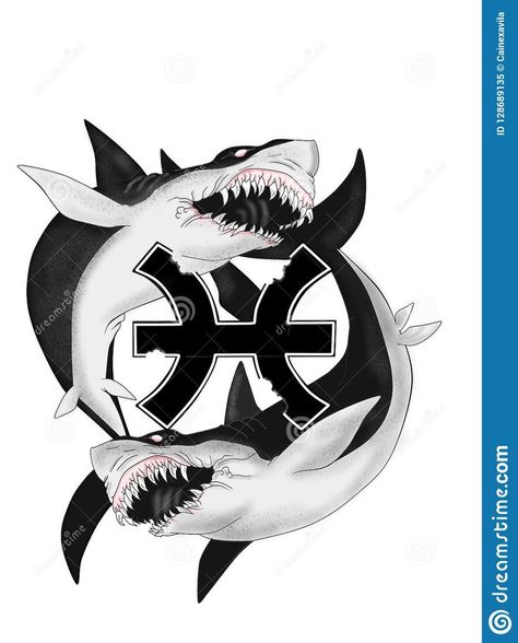 Pisces Tattoos, Shark Tattoos, Tiger Shark, 28th Birthday, Dope Tattoos For Women, 12 Cung Hoàng Đạo, 16 Personalities, A Tiger, Dope Tattoos