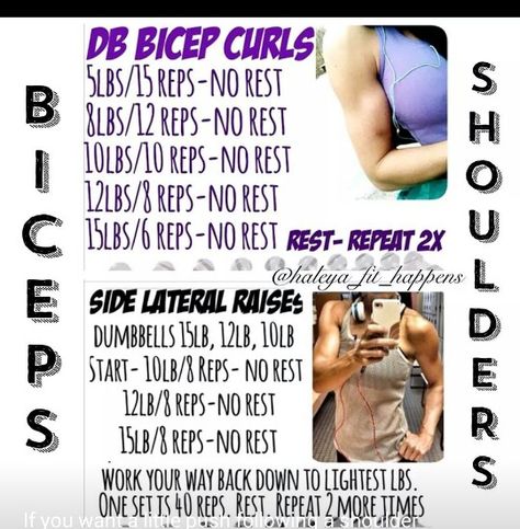 Burnout Workout, Lateral Raises, Bicep Curls, Upper Body Workout, Body Workout, Upper Body, Get Fit, Physics, Let It Be