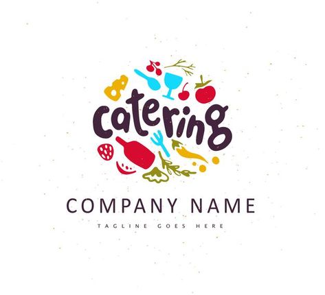 Food Company Logo, Pizza Catering, Food Logos, Healthy Food Logo, Logo Garden, Catering Logo, Catering Design, Healthy Restaurant, Life Logo