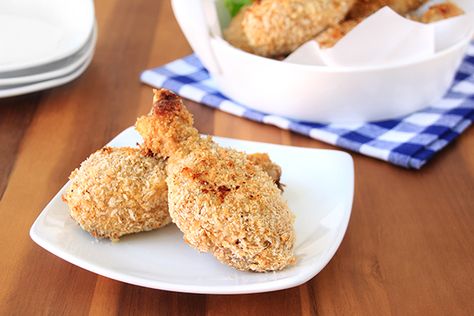 Gaga for Fried Chicken Swap Recipe Reduced Calorie Recipes, Modified Keto, Crispy Coconut Chicken, Shake And Bake Chicken, Buttermilk Oven Fried Chicken, Ww Dinner Recipes, Potluck Food, Ninja Cooking System, Shake And Bake