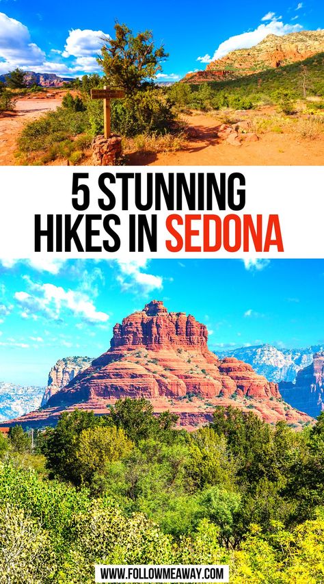 5 Stunning Hikes in Sedona Sedona Arizona Hiking, Sedona Hiking, Sedona Arizona Travel, Things To Do In Sedona, Sedona Hikes, Arizona Vacation, Arizona Road Trip, Arizona Hiking, Sedona Az