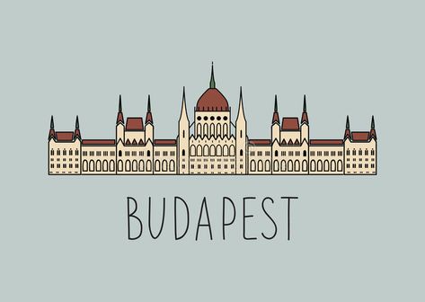 Sketch of Budapest Parliament vector illustration Hand Drawing Sketch, Budapest Parliament, View Sketch, Geography Project, Travel Journal Scrapbook, Budapest Travel, Bff Drawings, Travel Album, Travel Drawing