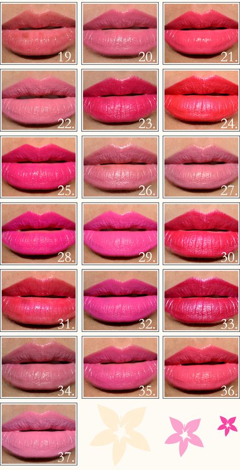 So many pinks! Decide which one goes the best with your skin tone and you're all set(: blue toned pinks are my favorite! Pink Lipstick Shades, Drag Make-up, Lips Shades, Lipstick Swatches, Pink Lipstick, Lip Glosses, Lip Service, I Love Makeup, Lipstick Shades