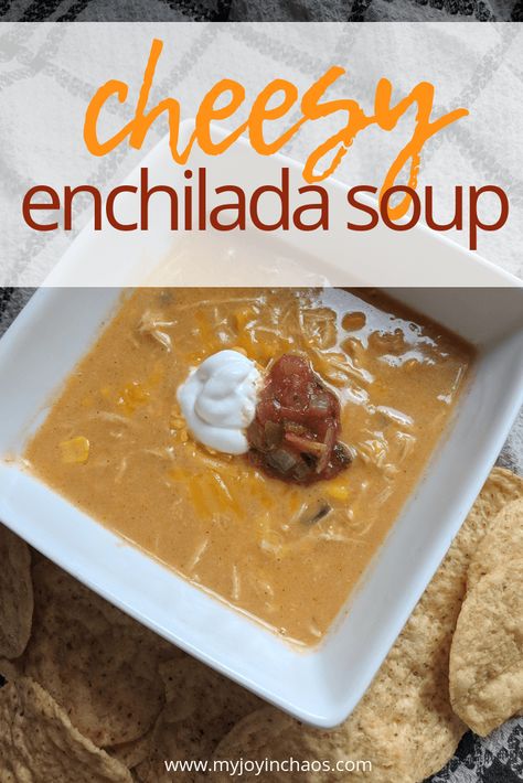 Cheesy Chicken Enchilada Soup, Chicken Enchilada Soup Recipes, Enchilada Soup Recipe, Cheesy Enchiladas, Cheesy Chicken Enchiladas, Creamy Chicken Enchiladas, Leftover Rotisserie Chicken, Chicken Enchilada Soup, Homemaking Tips