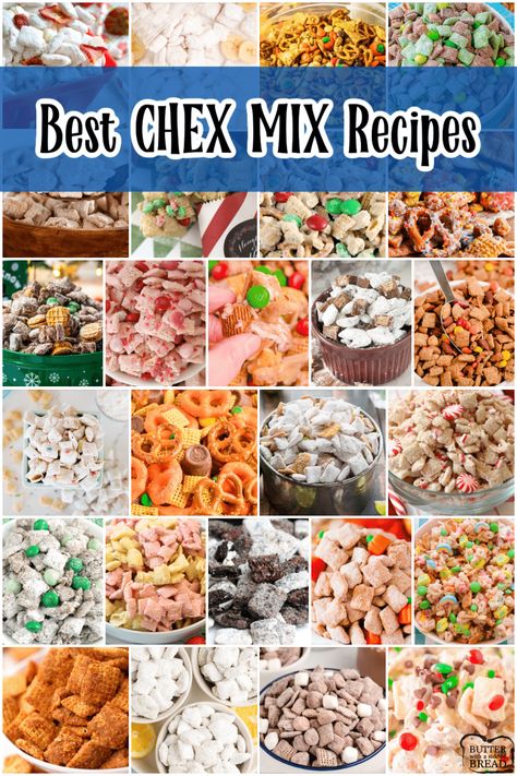 BEST CHEX MIX RECIPES - Butter with a Side of Bread Chex Mix Dessert, Lemon Muddy Buddies, Chex Mix Recipes Sweet, White Chocolate Chex Mix, Chocolate Chex Mix, Chex Snack Mix, Christmas Snack Mix, Sweet Chex, Chocolate Chex