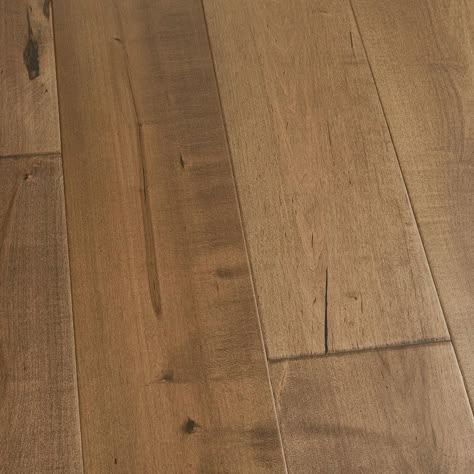 Malibu Wide Plank Maple Cardiff 3/8 in. Thick x 6-1/2 in. Wide x Varying Length Engineered Click Hardwood Flooring (23.64 sq. ft. / case) Wood Flooring Dark, Modern Wood Flooring, Rustic Floors, Dark Wood Flooring, Flooring Modern, Living Room Hardwood Floors, Floors Laminate, Light Oak Floors, Hardwood Flooring Ideas