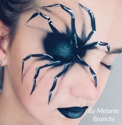 Spider Face Makeup, Halloween Spider Makeup, Halloween Makeup Diy Easy, Spider Makeup, Vampire Bride, Creepy Halloween Makeup, Halloween Makeup Diy, Halloween Makeup Pretty, Spider Halloween