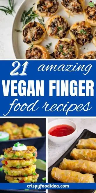 21 Amazing Vegan Finger Foods For Any Holidays! Vegan Backyard Party, Plant Based Catering, Vegan Recipes For Party, Vegan Bitesize Appetizers, Elegant Vegan Appetizers, Vegan Passed Hors D'oeuvres, Vegetarian Hourdourves, Vegan Hot Appetizers, Vegan Easy Appetizers