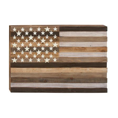 Framed American Flag, Brown Farmhouse, American Flag Wall Decor, Dark Brown Walls, American Flag Wall Art, Flag Wall Decor, American Flag Wall, Rustic American Flag, Wooden American Flag