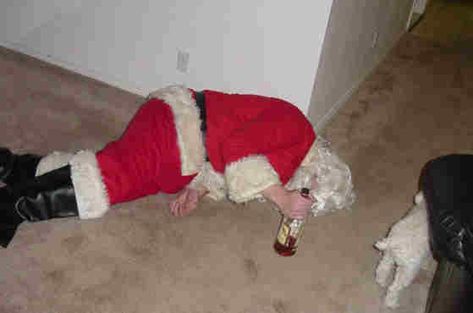 Santa gets drunk every Christmas dinner, after a hard night on the sleigh Drunk Santa, Funny Baby Images, American Funny Videos, Indian Funny, Best Funny Photos, Funny Dog Photos, Funny Dresses, Funny Pictures For Kids, Funny News