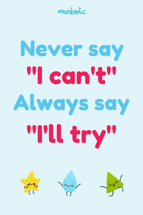 Quotes Learning, Motivational Quotes For Kids, Classroom Rules Poster, Positive Affirmations For Kids, Children Quotes, Inspirational Quotes For Students, Inspirational Quotes For Kids, Classroom Quotes, Teaching Quotes