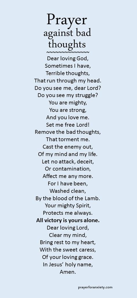 We all have bad thoughts sometimes. They can even be horrible or overwhelming. The best defense is God’s Word and seeking his presence in prayer. If you trust in the truth of Christ’s resurrection, he is certain to free you. Let His Spirit make you strong to resist the lies and attacks of the enemy. Christ’s victory is absolute and eternal. Praying For Son, Praying For Your Son, Prayer For My Son Healing, Son Prayer, Prayers For My Son, Family Prayers, Prayer For My Son, Family Prayer, Prayer Closet