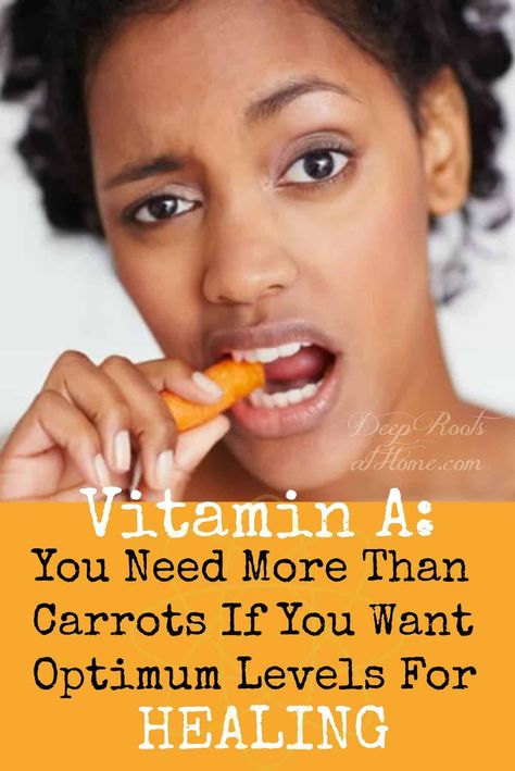 Can You Get Healing Vit A Levels from Beta Carotene Foods Like Carrots? I am not saying not to eat carrots!!! But there are other things that you need to consume if you really want optimum Vit A levels for healing. #food #healthy #diet #carrots #vitamins #veggies  #healing #wellness #natural #nutrition #vegetables #health #keto #study  #research  #holistic #comfortfood #eating #survival #benefits  #wisdom #mentalhealth #stress #snacks  #skincare #skin #eyes #vision #howto # via @deeprootsathome Detoxification Diet, Eyes Vision, Vitamin A Foods, A Levels, Christian Homemaking, Diy Home Remedies, Deep Roots, All Natural Skin Care, Inflammatory Foods