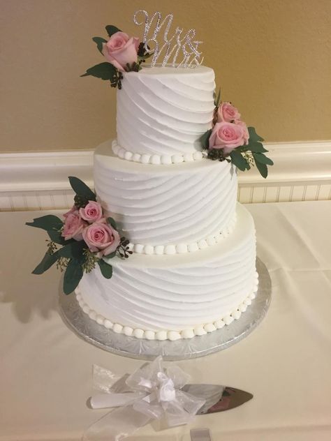 Cake Concepts by Lynn- Wedding Bakery- Port Charlotte, Florida 3 Layer Cake For Wedding, Svadbene Torte, 3 Layer Wedding Cake, Fun Wedding Cakes, 3 Layer Cake, 3 Teir Wedding Cake, 2 Tier Wedding Cake, 3 Tier Wedding Cake, Wedding Cakes Lilac