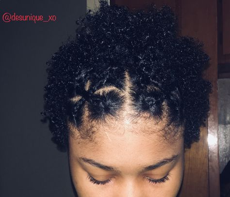 Criss Cross braid puff. I have short hair so I couldn’t put all of my hair in a puff so I just put the braids and some curls in there & left the rest out. Cross Braids, Hair Twists, Short Black Hair, Hairstyle Short, Natural Hair Twists, Natural Styles, Short Black Hairstyles, Natural Hair Braids, Hair Braids