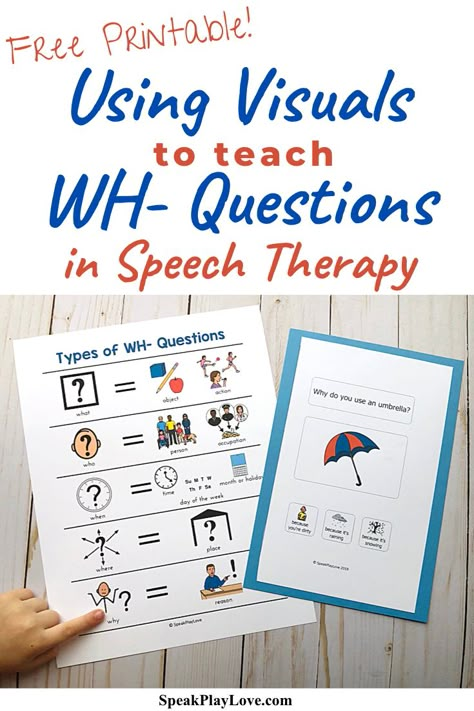 Wh Questions Speech Therapy, High School Speech Therapy, Speech Therapy Tools, School Speech Therapy, Speech Therapy Games, Speech Language Activities, Slp Activities, Who What Where, Speech Therapy Materials