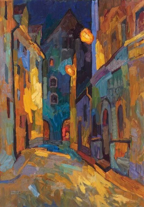 Larisa Aukon, Architectural Art, Cityscape Art, Southwest Art, Inspiring Art, Color Therapy, Magazine Art, Art Oil, Abstract Landscape