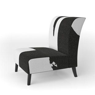 Black And White Chairs, Chair Reference, Unique Chairs Design, White Accent Chair, Mid Century Modern Accent Chairs, Unique Chair, Home Black, Modern Accent Chair, Curve Design