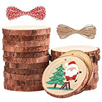 Check this out at Amazon Craft Christmas Ornaments, Christmas Ornaments Wood, Diy Felt Christmas Tree, Ornaments Wood, Christmas Decorations Centerpiece, Unique Gift Tags, Log Slices, Unfinished Wood Crafts, Painted Christmas Ornaments