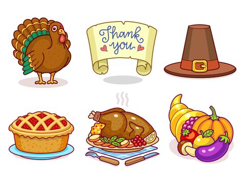 Thanksgiving Stickers by Denis Sazhin on Dribbble Thanksgiving Stickers Free Printable, Turkey Stickers, Thanksgiving Stickers, November Thanksgiving, Tattoo Quotes For Women, Arabic Tattoo Quotes, Food Cartoon, Free Printable Stickers, Thanksgiving Food