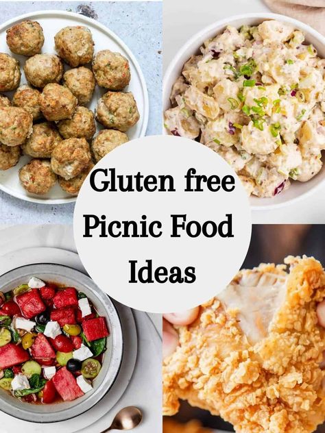 Picnic Food Ideas Gluten And Dairy Free, Gluten Free Beach Lunch, Gluten Free Beach Snacks, Gluten Free Grab And Go Lunches, Gluten Free Dairy Free Picnic Food, Gluten Free Recipes For Picnic, Gluten Free Lunch Ideas On The Go, Main Dish Picnic Food Ideas, Gluten Free Entertaining Recipes