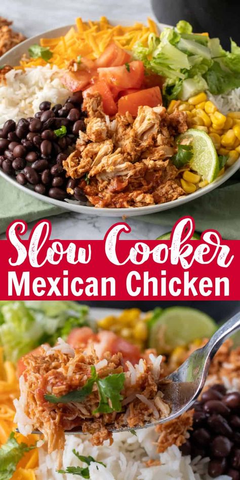 Entree Food, Shredded Mexican Chicken, Shredded Chicken Burrito, Crockpot Foods, Burrito Recipe Chicken, Tacos Chicken, Slow Cooker Mexican Chicken, Slow Cooker Chicken Fajitas, Slow Cooker Mexican