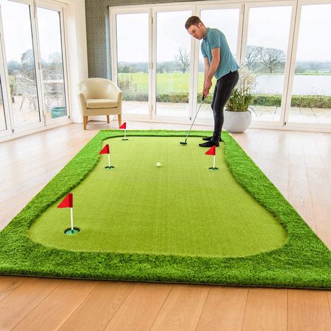 FORB Professional Golf Putting Mat - Roll It Out Anywhere Indoor Putt Putt, Indoor Mini Golf, Putt Putt Golf, Golf Mats, Golf Chipping, Skee Ball, Golf Green, Golf Simulators, Miniature Golf