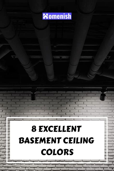 The color you choose should reflect the type of feel you want to achieve in your basement, and of course, this depends on what you intend to use the room for. Here we look at some stylish basement ceiling paint colors and explain how they can affect the atmosphere in your basement. Grey Painted Ceiling, Basement Ceiling Black Paint, Painted Basement Ceiling Ideas, Basement Paint Colors With Black Ceiling, Basement Ceiling Color Ideas, Paint Exposed Basement Ceiling, Basement Exposed Ceiling Ideas, Basement Floor Colors Paint Concrete, Spray Painted Basement Ceiling