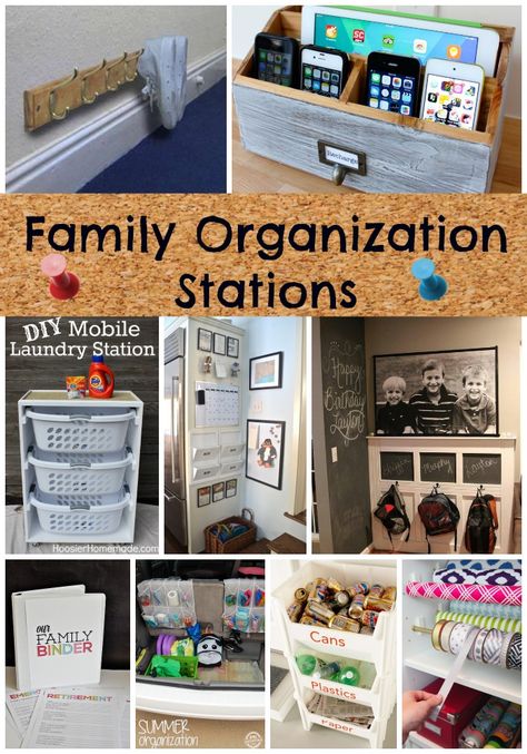 Get organized NOW!! Family organization stations from Princess Pinky Girl! Family Organization Station, Family Organization, Princess Pinky Girl, Pinky Girl, Diy Rangement, Organization Station, Ideas Para Organizar, Command Center, Household Organization