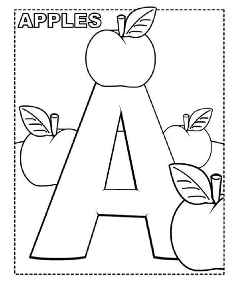 Great Free alphabet Coloring Pages Ideas The attractive issue with regards to colouring is that it will be as straightforward or perhaps whil #alphabet #Coloring #Free #Great #Ideas #Pages Letter A Coloring Pages, Coloring Letters, Kindergarten Coloring Pages, Abc Coloring Pages, Preschool Coloring Pages, Abc Coloring, Alfabet Letters, The Letter A, Apple Theme