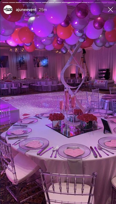 Sweet Party Ideas 16, 21st Birthday Venue Decorations, Pink And Diamonds Theme Party, 18th Birthday Party Venue Ideas, 15ty Birthday Ideas, 21st Birthday Party Venue Ideas, Blue Themed Sweet 16 Party Ideas, Birthday Venue Ideas Sweet 16, 21st Birthday Venue Ideas